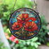 Poppy Stained Glass Effect Suncatcher